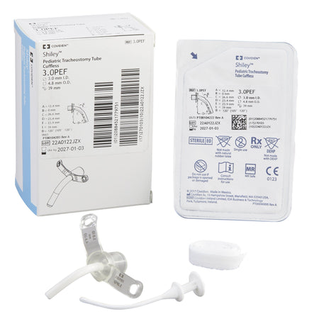 Medtronic 3.0PEF Shiley Pediatric Uncuffed Fenestrated Tracheostomy Tube