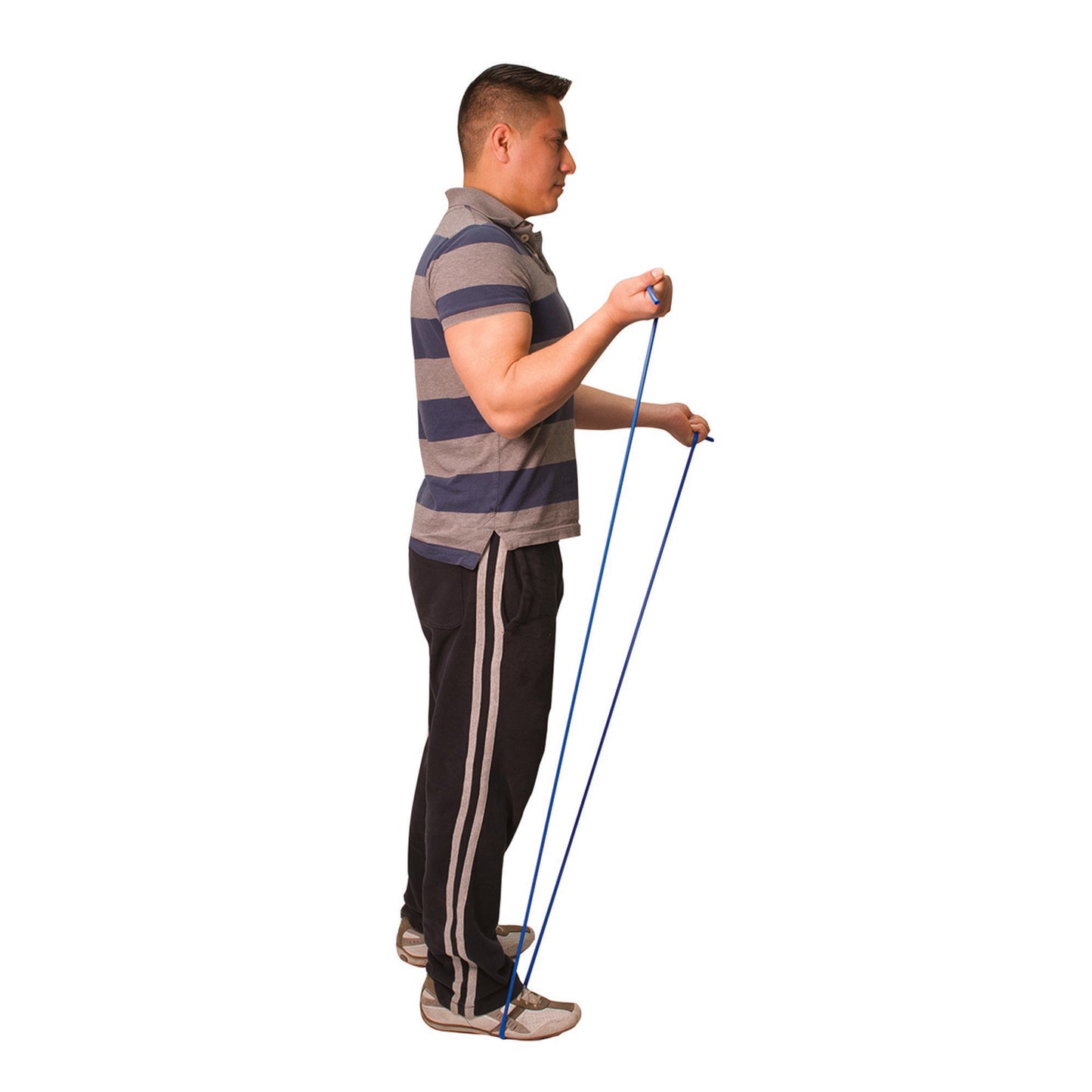 CanDo® Low Powder Exercise Resistance Tubing, Blue, 100', Heavy Resistance