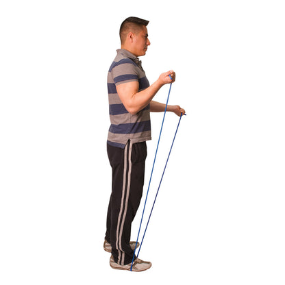 CanDo® Low Powder Exercise Resistance Tubing, Blue, 100', Heavy Resistance