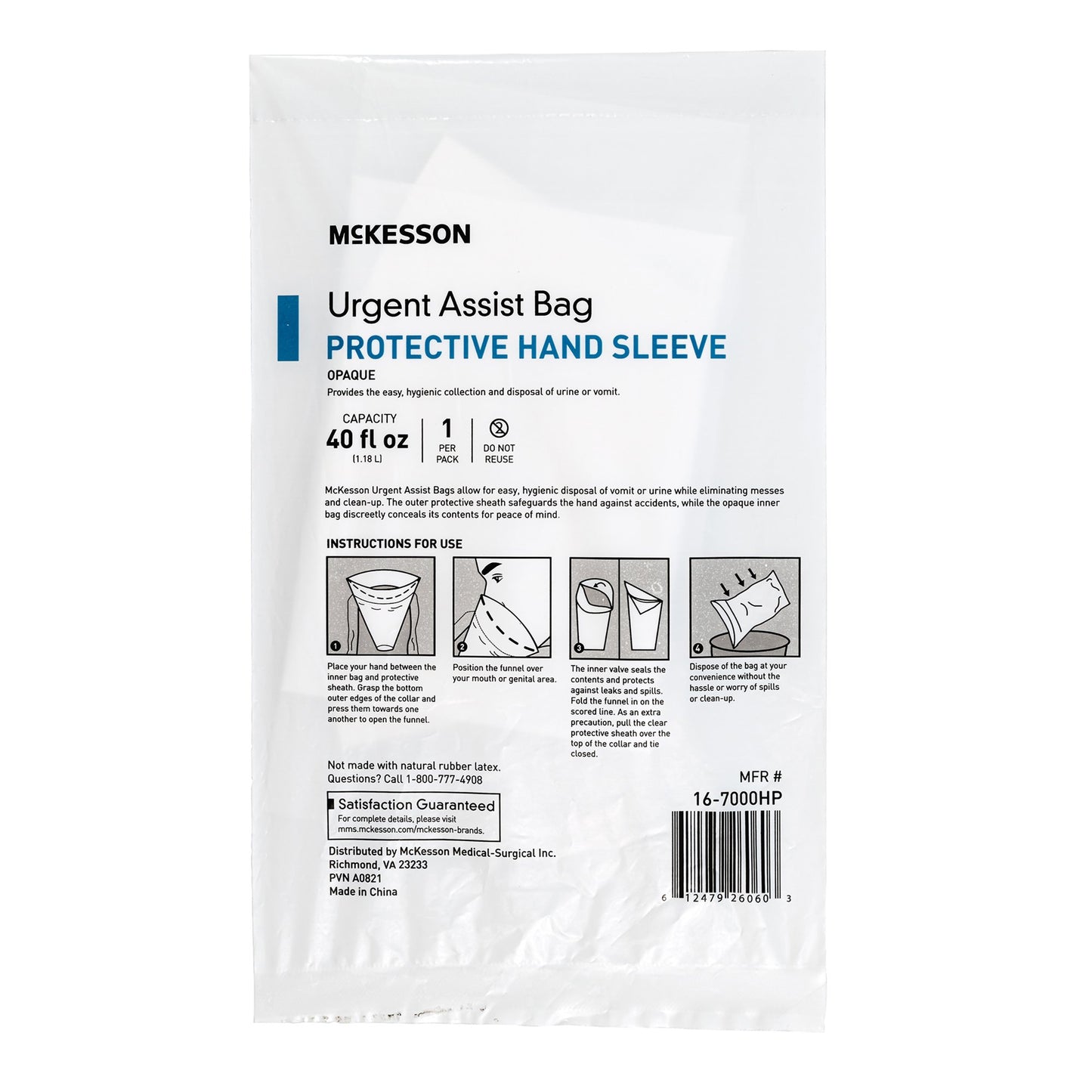Emesis Bag McKesson 40 oz. White