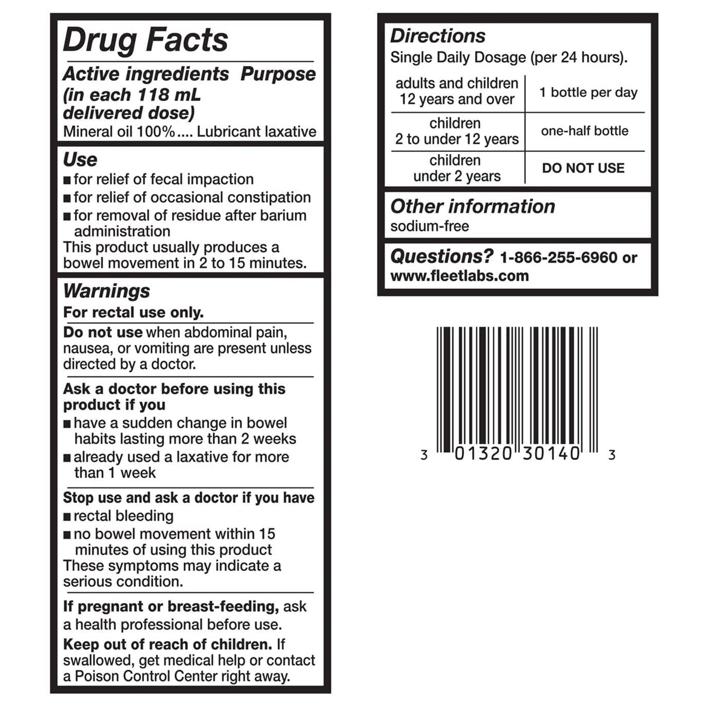 Fleet® Enema, 4.5-ounce Bottle