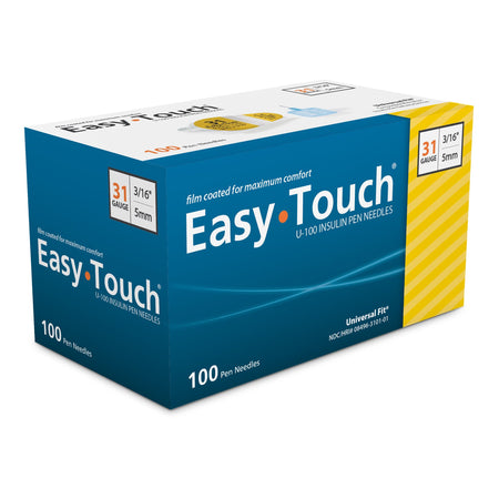 MHC Medical 831361 EasyTouch Insulin Pen Needle, 31 Gauge, 5 mm Length