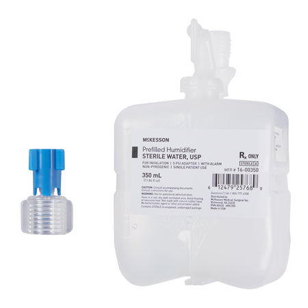 McKesson 16-00350 Humidifier Bottle with Adapter Prefilled 350mL For Inhalation