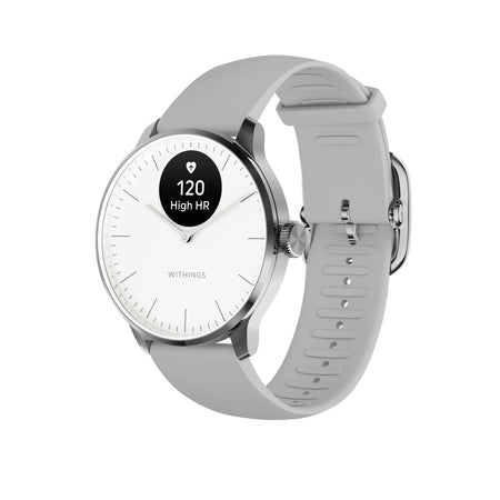 Withings Inc HWA11-MODEL 3-ALL-INT ScanWatch Light Smart Watch, 37mm, White