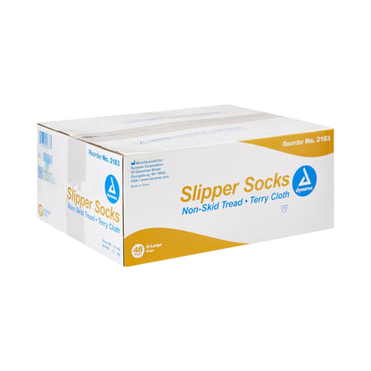 Non-Skid Soft Sole Slipper Socks, X-Large 48 pairs/Case by Dynarex product image - view 3
