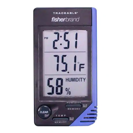 PANTek Technologies LLC 66624 Fisherbrand Traceable Digital Thermometer / Hygrometer, 32° to 122° F