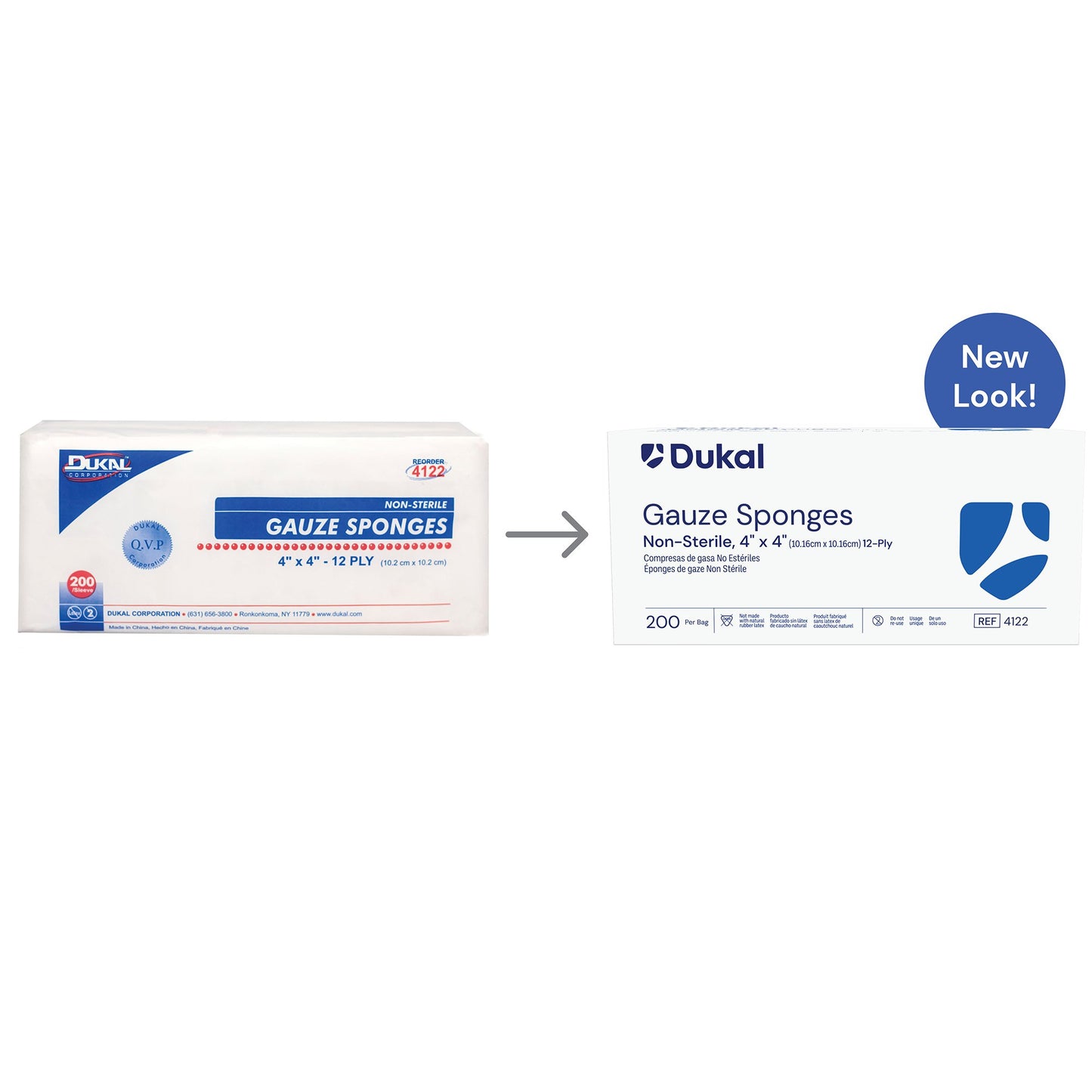 Dukal™ Gauze Sponge, 4 x 4 Inch, 12-Ply