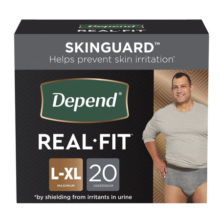Kimberly-Clark 50979 Depend Real Fit Maximum Absorbent Underwear, Large / Extra Large
