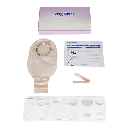 Safe N Simple SNS7212234 Ostomy Pouch, 12 Inch Length, Opaque