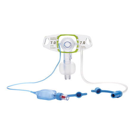 ICU Medical 101/875/090 Cuffed Tracheostomy Tube, 81 mm Length, Clear