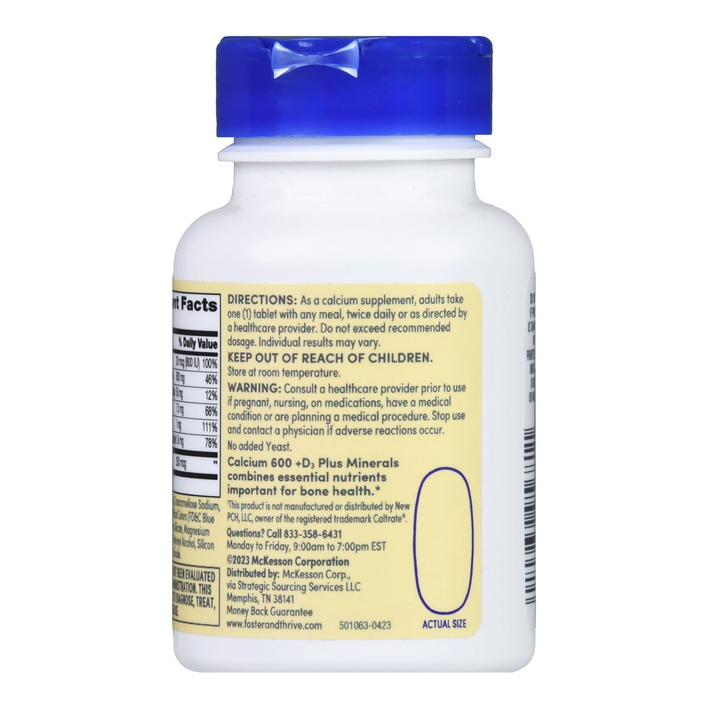 Foster & Thrive™ Calcium 600 mg + Vitamin D-3 Plus Minerals Tablets