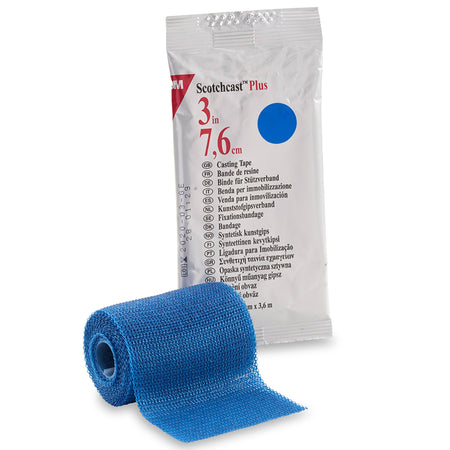 Solventum 82003B 3M Scotchcast Plus Blue Cast Tape, 3 Inch x 4 Yard