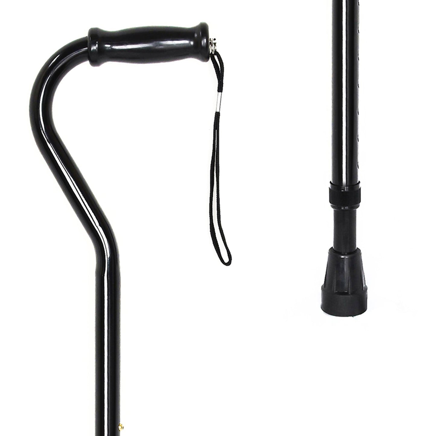 McKesson Steel Offset Cane, 29¾ – 37¾ Inch Height