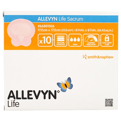 Allevyn Life Sacrum Foam Dressing, 17.2 x 17.5 Centimeters by Smith & Nephew product image