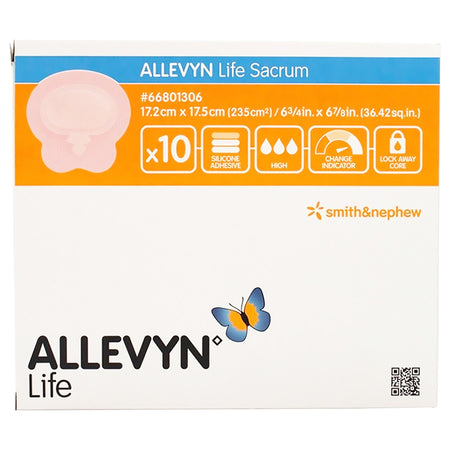 Allevyn Life Sacrum Foam Dressing, 17.2 x 17.5 Centimeters by Smith & Nephew product image