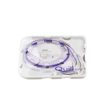 Absorbable Quill Barbed Suture with Needle Quill™ Polydioxanone CTX 1/2 Circle Taper Point Needle Size 2 Barbed Monofilament
