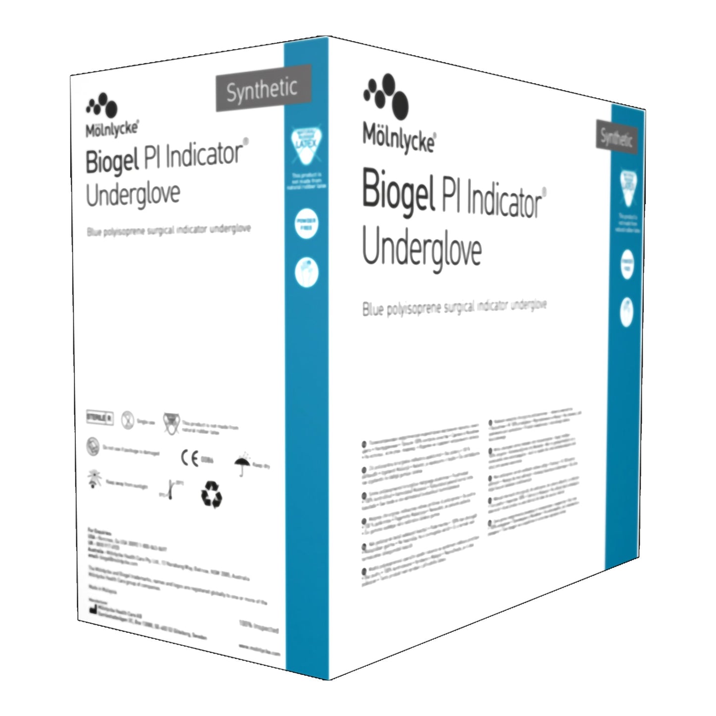 Biogel 41670 PI Indicator Polyisoprene Surgical Underglove, Size 7, Blue, Chemo Approved Molnlycke