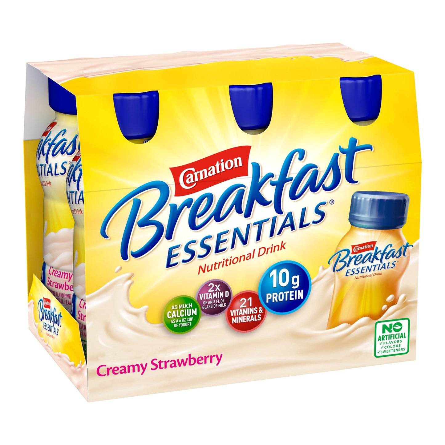 Carnation Breakfast Essentials® Strawberry Nutritional Drink, 8-ounce bottle