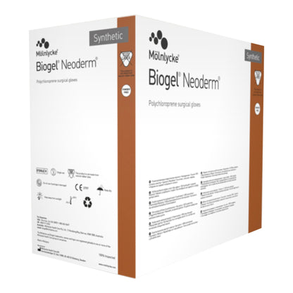 Biogel 42975 NeoDerm Polychloroprene Surgical Glove, Size 7.5, Light Brown, Sterile Molnlycke