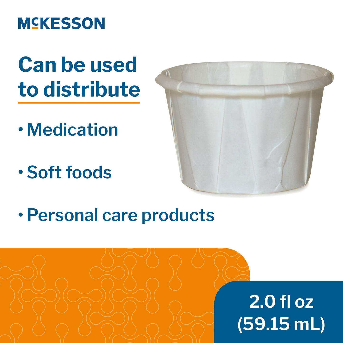 Souffle Cup McKesson 2 oz. White Paper Disposable