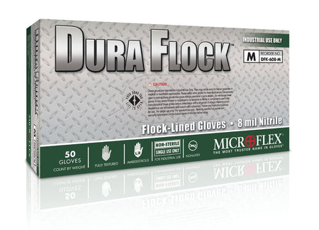 Microflex DFK-608-M Dura Flock Flock Lined Glove