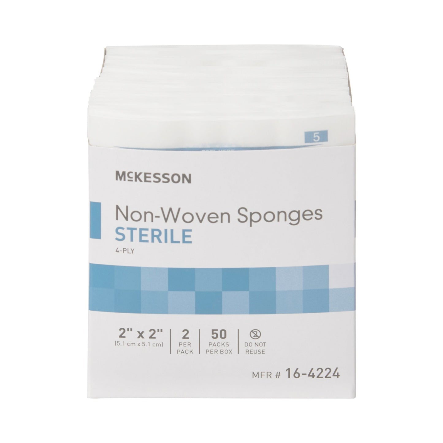 McKesson Sterile Nonwoven Sponge, 2 x 2 Inch, 4-Ply