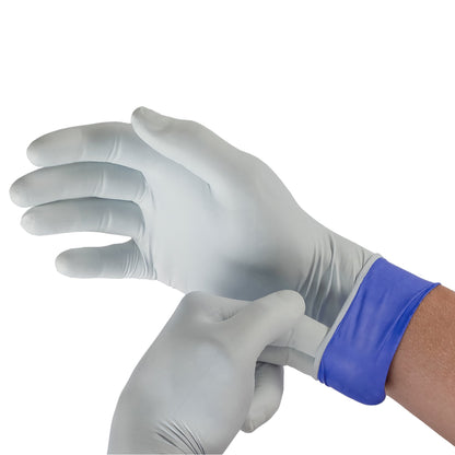 LifeStar™ EC Extended Cuff Length Exam Glove, 2X-Large, White / Blue