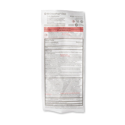 Skin Prep Solution ChloraPrep™ Clear 3 mL Foam Applicator 2% / 70% Strength CHG (Chlorhexidine Gluconate) / Isopropyl Alcohol Sterile