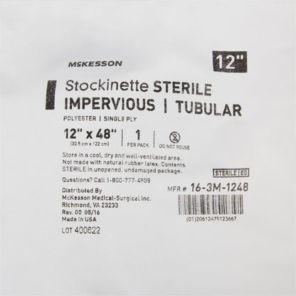 McKesson Impervious Surgical Stockinette, 12 x 48 Inch