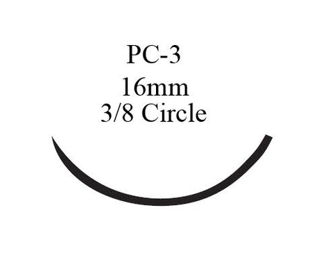 Ethicon 1866G Ethilon Nonabsorbable Suture with Needle, Precision Conventional Cutting Monofilament