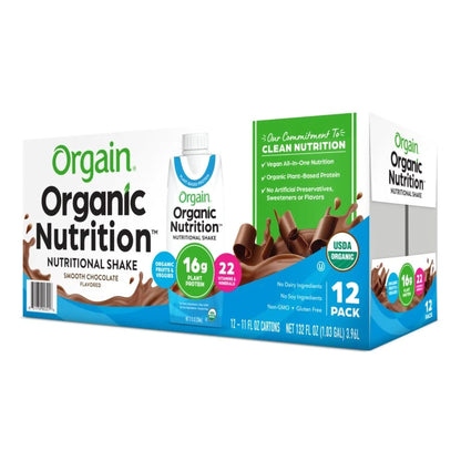 Orgain® Organic Nutrition™ Vegan Chocolate Nutritional Shake, 11-ounce carton