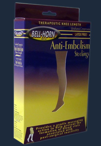 DJO 11000S Bell-Horn Knee High Anti-embolism Stockings, Small / Long