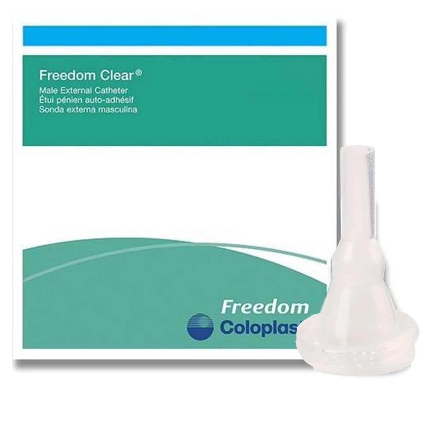 Freedom Clear Male External Catheter, Intermediate Size, 23mm, Standard Length by Coloplast product image