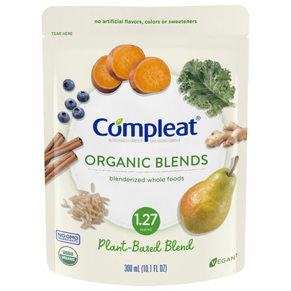 Tube Feeding Formula Compleat® Organic Blends Plant-Based Unflavored Liquid 10.1 oz. Pouch