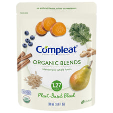 Tube Feeding Formula Compleat® Organic Blends Plant-Based Unflavored Liquid 10.1 oz. Pouch