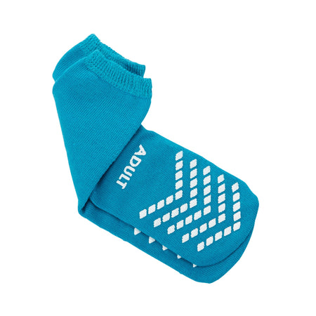 McKesson 16-SCE1 Single Tread Slipper Socks, Large, Teal