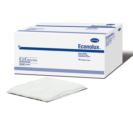 Hartmann 416817 Econolux Gauze Sponge, 4 x 4 Inch, 12-Ply