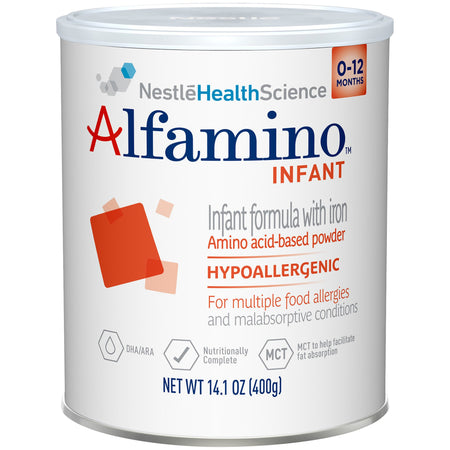 Nestle Healthcare Nutrition 984025 Alfamino Powder Amino Acid Based Infant Formula with Iron, 14.1-ounce can