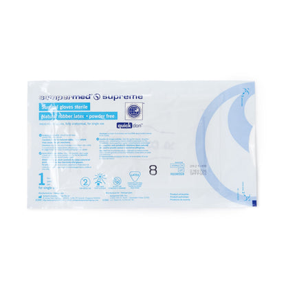 Sempermed® Supreme Latex Surgical Glove, Size 8, Ivory