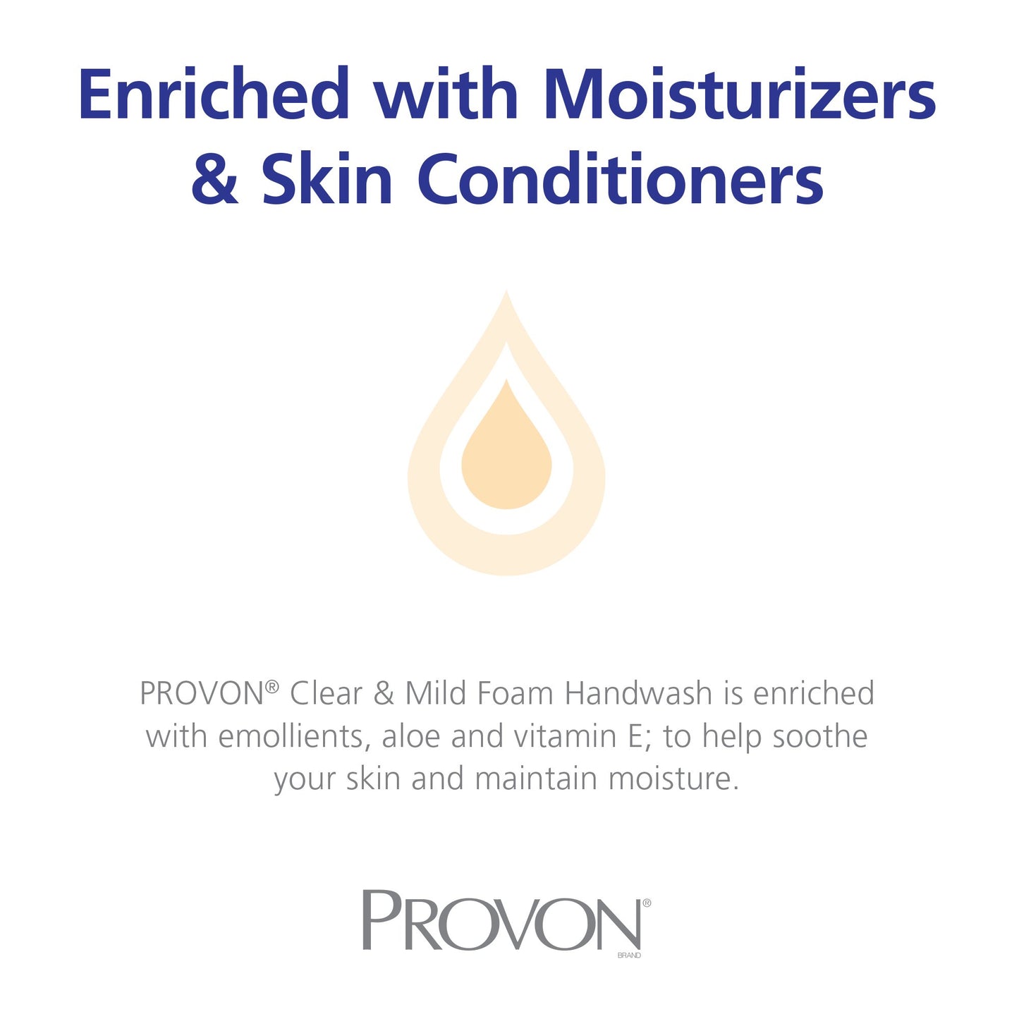 Provon® Clear and Mild Foam Handwash, 1200 mL Dispenser Refill Bottle, Unscented