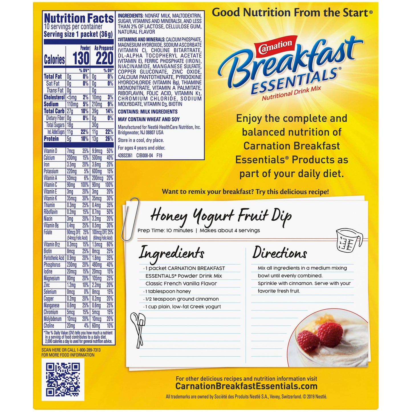 Carnation Breakfast Essentials® Vanilla Nutritional Drink