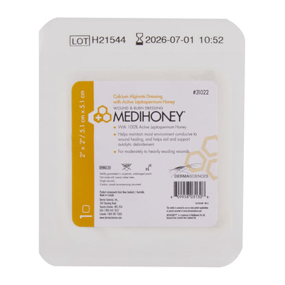 Medihoney® Calcium Alginate Dressing, 2 x 2 inch