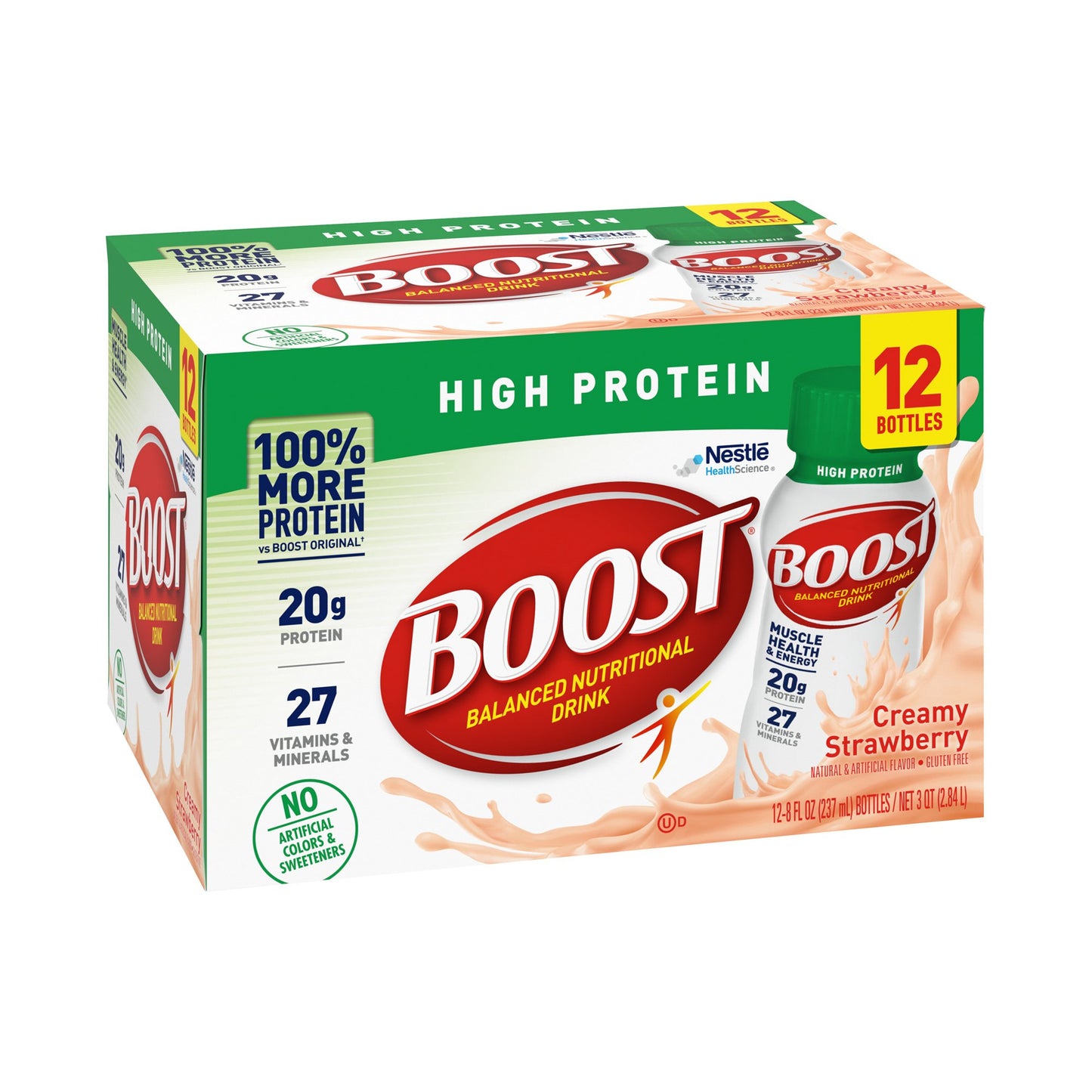 Boost® High Protein Strawberry Complete Nutritional Drink, 8 oz. Bottle