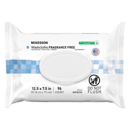 McKesson WPWU96 Fragrance Free Washcloths, 96 ct.