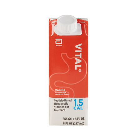 Abbott Nutrition 64825 Vital 1.5 Cal Vanilla Peptide-Based Therapeutic Nutrition for Tolerance, 8-oz.