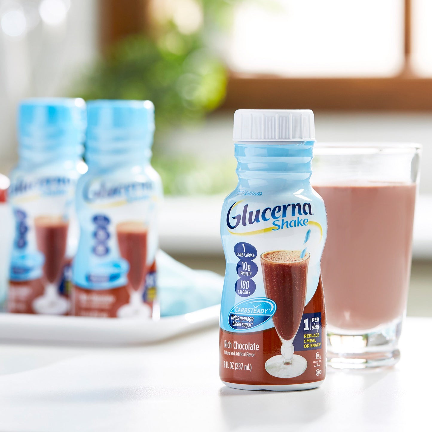 Glucerna® Original Shake, Chocolate Flavor, 8-ounce bottle