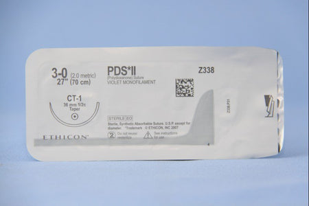 Ethicon Z338H PDS II Polydioxanone Absorbable Suture with Needle, Taper Point Monofilament