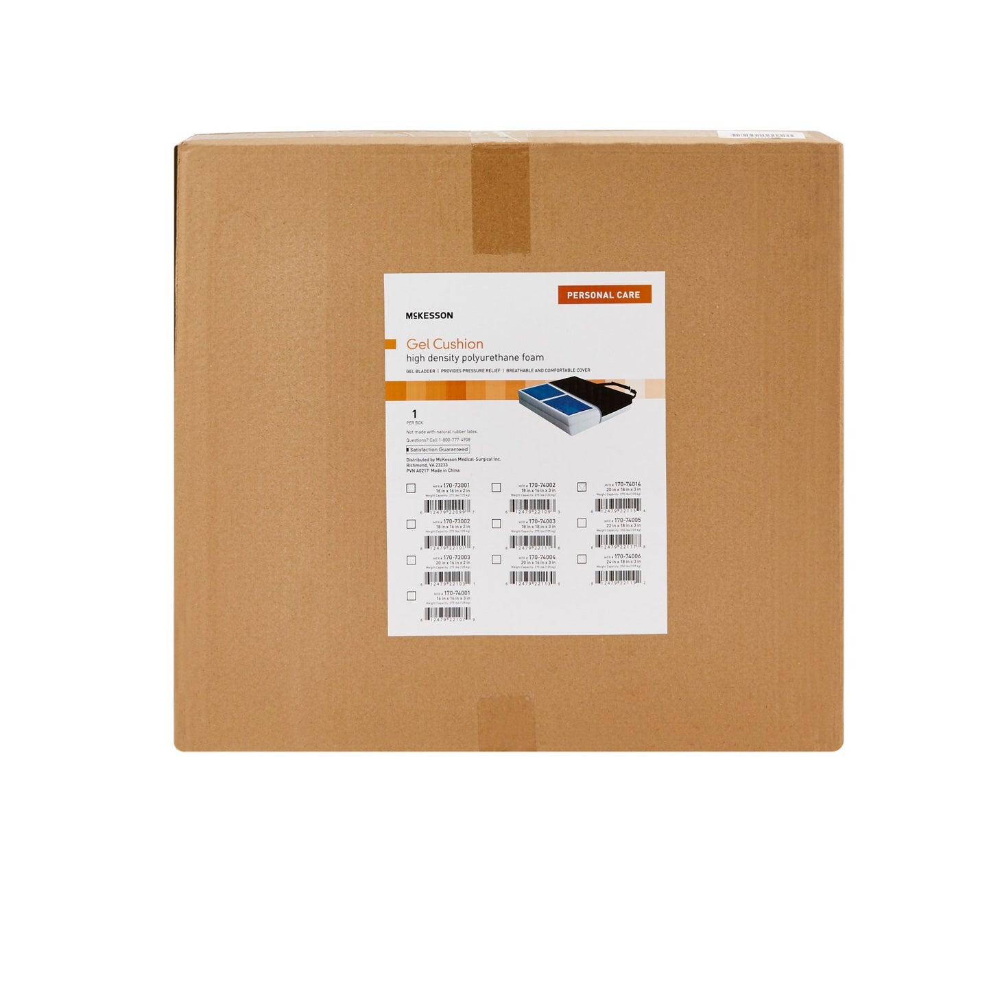 McKesson Molded Foam Seat Cushion, 20 x 18 x 3 Inch