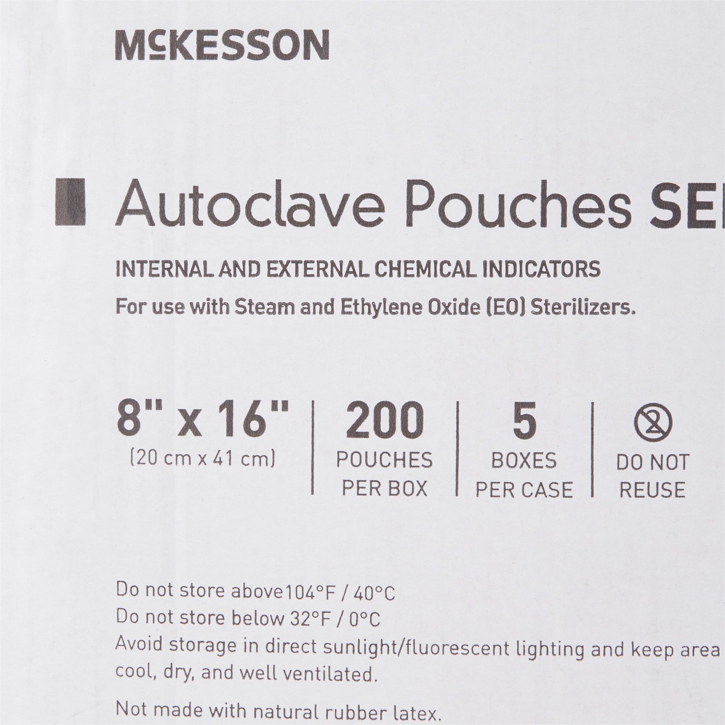 McKesson Sterilization Pouch, 8 x 16 Inch
