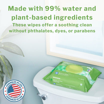 McKesson Flushable* Wet Wipes XL - Scented, 96 Wet Wipes per Pack